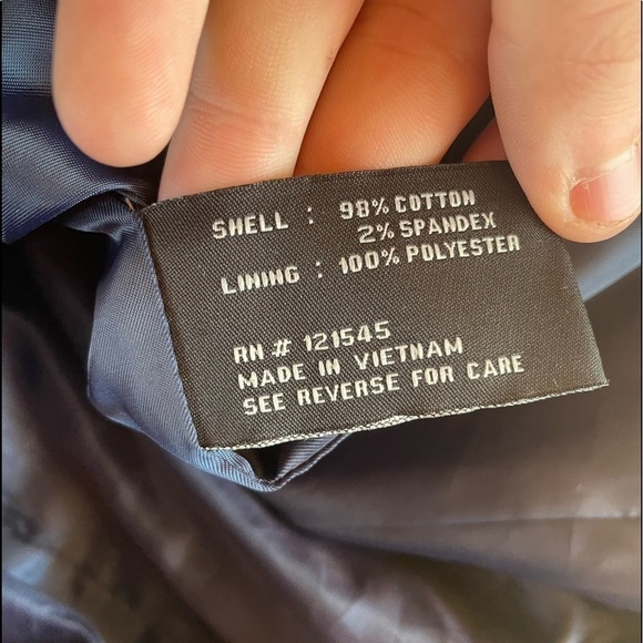 London Fog Belted Trench Coat in Navy Polka Dot Size XS - Picture 8 of 9